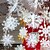 voordelige Kerstdecoraties-6pcs Sneeuwvlok  Ornamenten / Kerststallen voor buiten, Holiday Decorations Feest Tuin Bruiloft Decoratie 28 22 14 11 8.5 6 cm