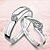 cheap Rings-Men&#039;s Women&#039;s Couple&#039;s Couple Rings Sterling Silver Imitation Diamond Heart Love Adjustable Open Ring Jewelry Silver For Wedding Party Daily Casual One Size