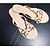 baratos Chinelos de mulher-Feminino Sapatos Materiais Customizados Primavera Verão Outono Conforto Sandálias Caminhada Sem Salto Tachas Flor Para Preto Amêndoa