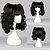 cheap Costume Wigs-Cosplay Costume Wig Synthetic Wig Cosplay Wig Curly Curly With Bangs With Ponytail Wig Natural Black Synthetic Hair Women‘s Black hairjoy