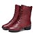 cheap Dance Boots-Women&#039;s Modern Shoes Boots Split Sole Low Heel Leather Black / Red / Dance Boots
