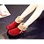 abordables Botas de mujer-Mujer Zapatos PU Otoño Invierno Confort Botas de Combate Botas Paseo Tacón Robusto Dedo redondo Cremallera Para Casual Vestido Negro Rojo