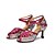 abordables Zapatos de baile latino-Women&#039;s Latin Shoes Sandal Synthetics Animal Print Fuchsia / Performance / Leather / Practice