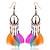 cheap Earrings-Women&#039;s Girls&#039; Drop Earrings Wings Ladies Bohemian Fashion Native American Feather Earrings Jewelry Rainbow For Party Casual