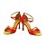 cheap Latin Shoes-Women&#039;s Latin Shoes / Salsa Shoes Satin Sandal / Heel Buckle / Ribbon Tie Customized Heel Customizable Dance Shoes Yellow / Fuchsia / Purple / Performance / Leather / Professional