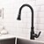 levne Kjøkkenkraner-Kitchen faucet - Single Handle One Hole Oil-rubbed Bronze Pull-out / ­Pull-down / Tall / ­High Arc Centerset Contemporary Kitchen Taps / Brass
