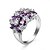 abordables Bague-Bague Fantaisie Grosse Zircon cubique Violet Rouge Bleu Zircon Zirconium dames Amour Mode 6 7 8 9 10 / Femme