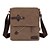 cheap Briefcases-Men Canvas Office &amp; Career Shoulder Bag Brown