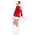 abordables Costumes de Père Noël et de Noël-Mrs.Claus Costume de Cosplay / Père Noël Noël Femme Rouge Térylène Accessoires de cosplay Noël / Carnaval Les costumes / Robe / Jambières / Fabrication CAP / Robe / Jambières