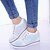 cheap Women&#039;s Sneakers-Women&#039;s Sneakers Flat Heel Lace-up Leatherette Comfort Fitness &amp; Cross Training Shoes / Walking Shoes Spring / Summer / Fall Pink / Blue / White