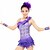 levne Dětské taneční oblečení-Latinské tance Šaty Flitry Třásně Výkon Bez rukávů Vysoký Spandex Flitry Polyester