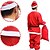 baratos Decorações de Natal-5 pcs decorações de natal não-tecido santa vestido terno chapéu de natal roupas para adultos decoração de natal