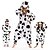 cheap Kigurumi Pajamas-Kid&#039;s Adults&#039; Kigurumi Pajamas Milk Cow Onesie Pajamas Velvet Mink Black / White Cosplay For Men&#039;s Women&#039;s Animal Sleepwear Cartoon Festival / Holiday Costumes