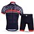 tanie Męskie zestawy odzieżowe-Męskie Krótki rękaw Koszulka z szortami na rower - Black Rower Zestawy odzieży, 3D PAD, Quick Dry, Anatomiczny kształt, Ultraviolet