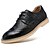 billige Oxfordsko til herrer-Herre sko Lær Vinter Høst formell Sko Bullock sko Oxfords Snøring til Avslappet Svart Mørkebrun