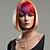 cheap Synthetic Trendy Wigs-Synthetic Wig Straight Straight Bob With Bangs Wig Short Red Synthetic Hair Women&#039;s Highlighted / Balayage Hair Middle Part Red