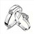 cheap Rings-Men&#039;s Women&#039;s Couple&#039;s Couple Rings Sterling Silver Imitation Diamond Heart Love Adjustable Open Ring Jewelry Silver For Wedding Party Daily Casual One Size