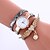 voordelige Armbandhorloges-Dames Armbandhorloge Kwarts Leer Zwart / Blauw / Grijs Analoog Dames Bloem - Zwart / Zilver Zwart / Rood Blauw Een jaar Levensduur Batterij / Tianqiu 377