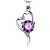 cheap Necklaces-Women&#039;s Crystal Pendant Necklace Solitaire Round Cut faceter Heart Love Hollow Heart Ladies Sterling Silver Crystal Silver White Purple Necklace Jewelry For Wedding Birthday Thank You Daily Casual