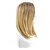 cheap Synthetic Trendy Wigs-Sexy Silky Hightlight Black Brown Two Tone Color Fashion Straight Natural Wearing Wig for European and American Womens