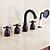 billige Badekarsarmaturer-Badekarshaner - Moderne / Art Deco / Retro Antik Kobber Badekar &amp; Bruser Messing Ventil / Tre Håndtag fem huller