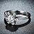 olcso Divatos gyűrű-Női Gyűrű Eljegyzési gyűrű Luxus Szerelem Szív Cirkonium Réz Hamis gyémánt Ékszerek Esküvő Parti Eljegyzés Napi Hétköznapi