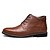 baratos Botas para Homem-Homens Fashion Boots Pele Outono / Inverno Conforto Botas Caminhada Preto / Marron