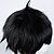 halpa Räätälöidyt peruukit-Synteettiset peruukit Suora Suora Peruukki Musta Synteettiset hiukset Naisten Musta OUO Hair