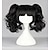 baratos Peruca para Fantasia-cosplay fantasia peruca sintética cosplay peruca encaracolado com franja com rabo de cavalo peruca cabelo sintético preto natural feminino hairjoy preta
