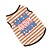 cheap Dog Clothes-Cat Dog Shirt / T-Shirt Vest Puppy Clothes Stripes Birthday Holiday Casual / Daily Birthday Winter Dog Clothes Puppy Clothes Dog Outfits Black Red Orange Costume for Girl and Boy Dog Terylene Cotton
