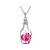 abordables Collier-Collier Pendentif Femme Fille Solitaire Cristal Argent sterling Cristal Doré Jaune Rouge Croix Cœur dames Basique Amour Coloré Blanche Violet Claire Rose Dorée Vert Bleu Colliers Tendance Bijoux pour