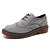 baratos Sapatos Oxford de mulher-Feminino Sapatos Microfibra Inverno Conforto Oxfords Caminhada Plataforma Ponta Redonda Dedo Fechado Cadarço Para Casual Preto Cinzento