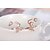 cheap Earrings-Women&#039;s Crystal Synthetic Diamond Stud Earrings Clip on Earring cuff Leaf Heart Flower Ladies Personalized Double-layer Fashion Sterling Silver Earrings Jewelry Gold / Silver For Wedding Party Daily