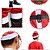 baratos Decorações de Natal-5 pcs decorações de natal não-tecido santa vestido terno chapéu de natal roupas para adultos decoração de natal