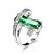 cheap Rings-Women&#039;s AAA Cubic Zirconia Synthetic Emerald Statement Ring Zircon Cubic Zirconia Love Unique Design Bohemian Boho Bridal Ring Jewelry Red / Green / Blue For Wedding Party Engagement Gift Daily