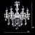 cheap Candle-Style Design-6-Light 55(21.7&quot;) Crystal Chandelier Crystal Glass Candle-style Electroplated Traditional / Classic 110-120V 220-240V