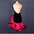 cheap Latin Dancewear-Latin Dance Dress Ruffles Split Joint Women&#039;s Performance Practise Sleeveless Spandex Organza