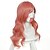 billiga Kostymperuk-Syntetiska peruker Kostymperuker Vågigt Vågigt Peruk Rosa Rosa Syntetiskt hår Dam Rosa OUO Hair