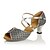 abordables Zapatos de baile latino-Mujer Zapatos de baile Zapatos de Baile Latino / Zapatos de Jazz / Zapatillas de Baile Zapatilla Tacón Cuadrado No Personalizables Plata / Oro / Azul Claro / Entrenamiento