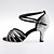 olcso Latin cipők-Női Latin cipők / Báli Szatén Fém csat Szandál Tűsarok Dance Shoes Bronz / Fekete / EU40