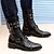 cheap Men&#039;s Boots-Men&#039;s Combat Boots Synthetic Fall / Winter Boots Black / Party &amp; Evening / Block Heel / Rivet / Party &amp; Evening