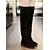 abordables Botas de mujer-Mujer Zapatos PU Invierno Confort / Botas de Combate Botas Paseo Tacón Bajo Dedo redondo Con Cordón Negro