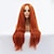 cheap Synthetic Lace Wigs-Synthetic Lace Front Wig Straight Straight Silky Straight Lace Front Wig Long Auburn Synthetic Hair 18-26 inch Women&#039;s Natural Hairline Middle Part Red