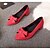 abordables Tacones de mujer-Mujer Zapatos Microfibra Primavera / Otoño Confort Tacones Paseo Tacón Cuadrado Dedo Puntiagudo Pajarita Negro / Gris / Rojo / Vestido