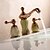 Недорогие Смесители для раковины в ванной-современный античный современный широко распространенный керамический клапан две ручки три отверстия розовое золото, смеситель для раковины ванной комнаты натуральный камень, уникальный непревзойденный