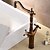 お買い得  浴室・洗面台用水栓金具-バスルームのシンクの蛇口 - 組み合わせ式 アンティーク銅 センターセット 二つのハンドルつの穴Bath Taps