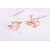 cheap Earrings-Women&#039;s Crystal Synthetic Diamond Stud Earrings Clip on Earring cuff Leaf Heart Flower Ladies Personalized Double-layer Fashion Sterling Silver Earrings Jewelry Gold / Silver For Wedding Party Daily
