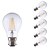 abordables Ampoules électriques-6pcs 5 W Ampoules à Filament LED 400 lm B22 A60(A19) 4 Perles LED COB Décorative Blanc Chaud 220-240 V / 6 pièces / RoHs