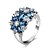 abordables Bague-Bague Fantaisie Grosse Zircon cubique Violet Rouge Bleu Zircon Zirconium dames Amour Mode 6 7 8 9 10 / Femme