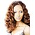halpa Synteettiset trendikkäät peruukit-Synteettiset peruukit Kihara Kihara Peruukki Beige Synteettiset hiukset Naisten Ruskea OUO Hair
